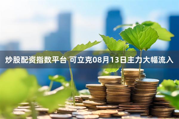 炒股配资指数平台 可立克08月13日主力大幅流入