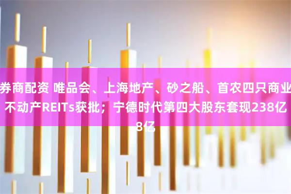 券商配资 唯品会、上海地产、砂之船、首农四只商业不动产REITs获批；宁德时代第四大股东套现238亿